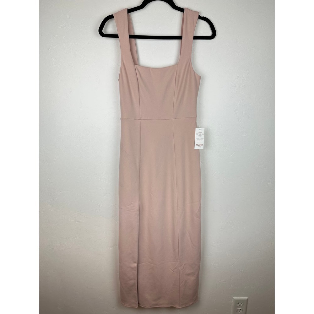 NWT Show Me Your MuMu Eden Midi Dress Dusty Blush SML